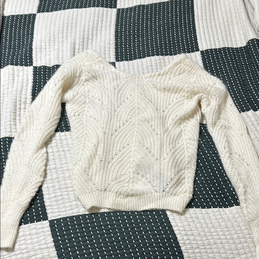 SOLD Ivory Cable Knit Sweater